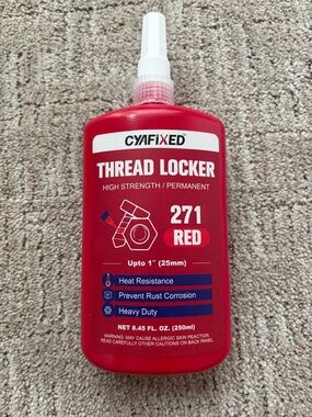 Red Thread Locker 271 High Strength Permanent